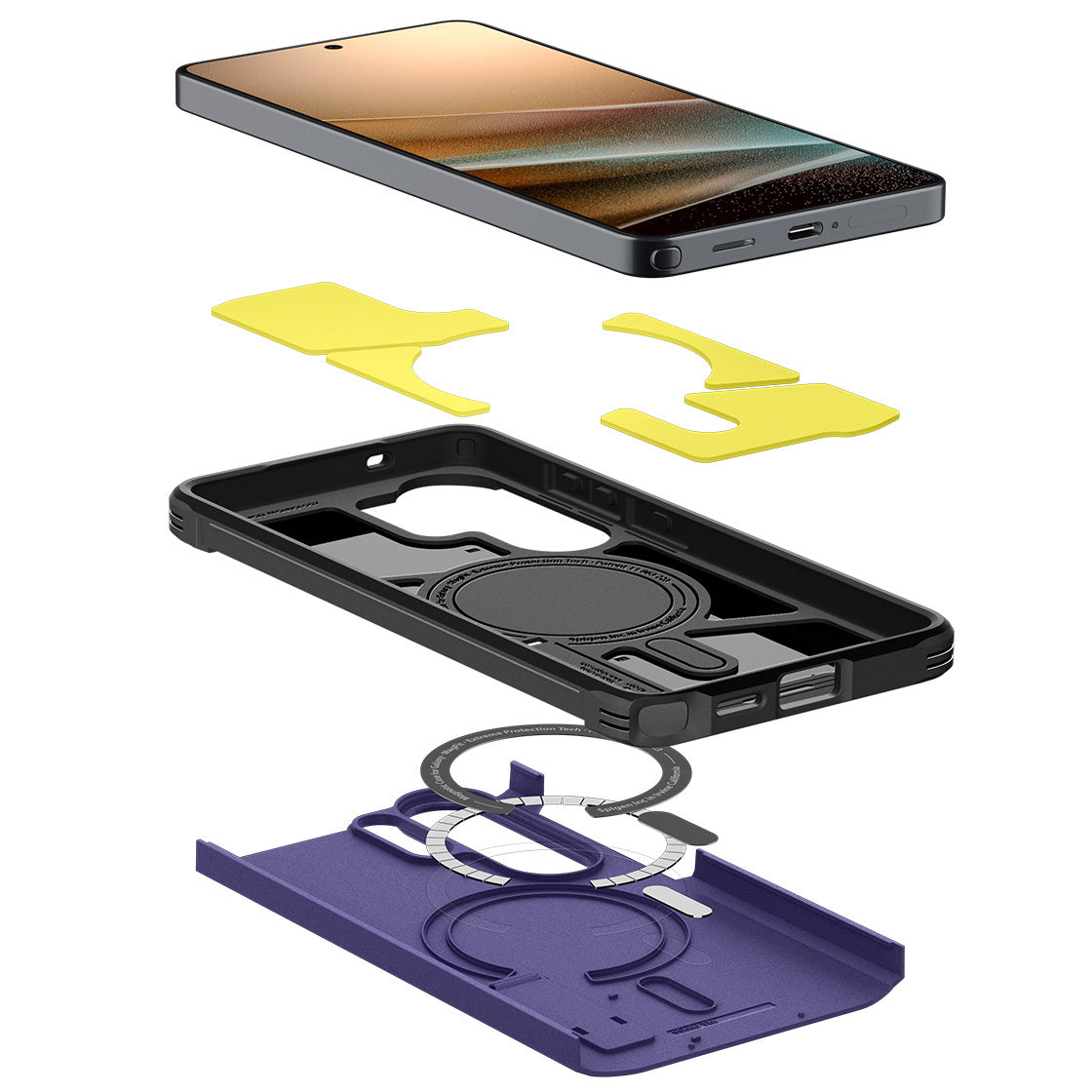 Handyhülle für Galaxy S26 Ultra, Spigen Tough Armor Mag mit MagSafe, Violett