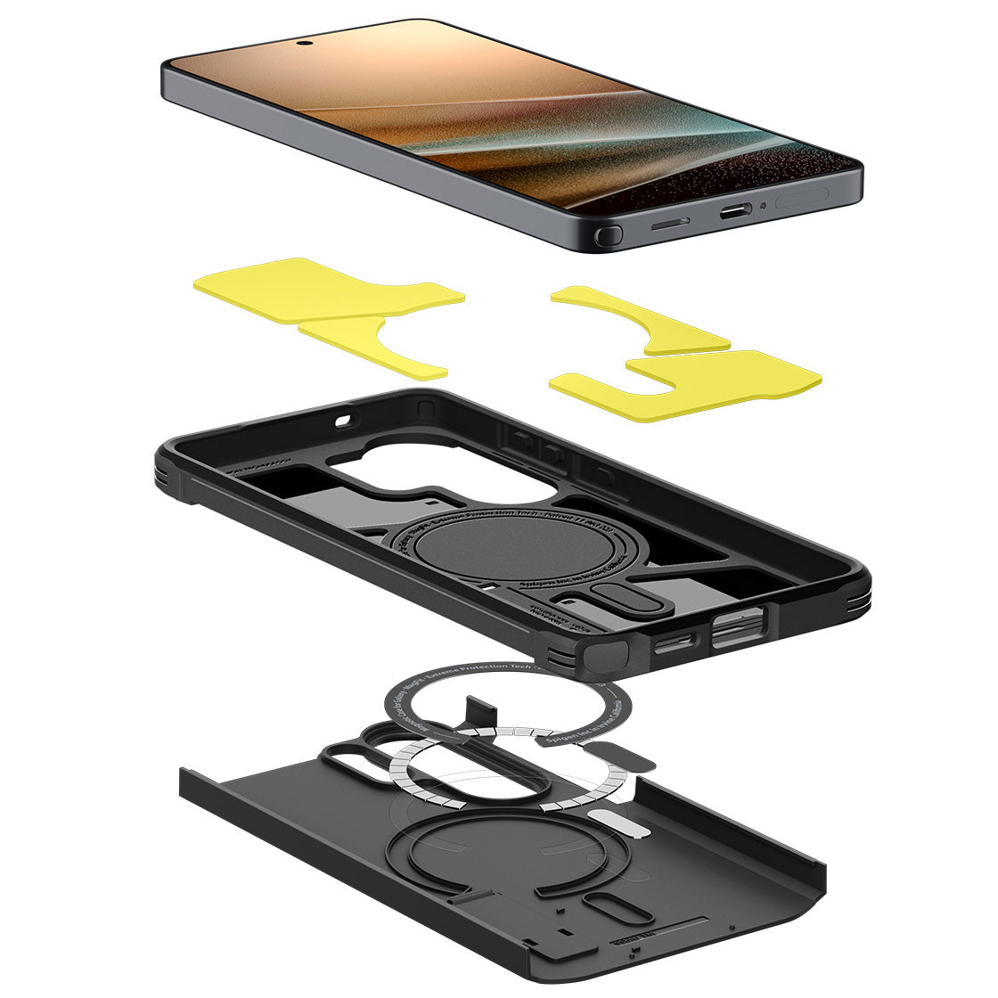 Handyhülle für Galaxy S26 Ultra, Spigen Tough Armor Mag mit MagSafe, Schwarz