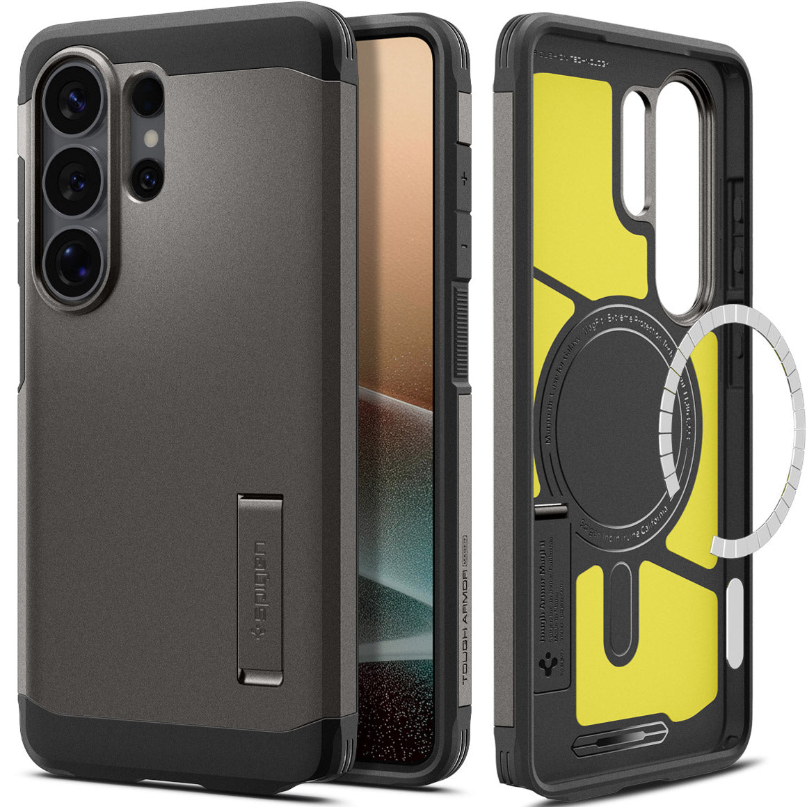 Handyhülle für Galaxy S26 Ultra, Spigen Tough Armor Mag mit MagSafe, Grau