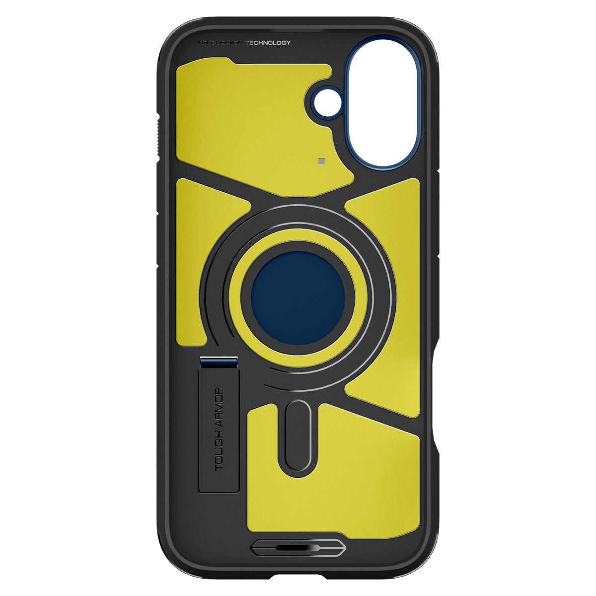 Handyhülle für iPhone 16, Spigen Tough Armor Mag mit MagSafe, Dunkelblau