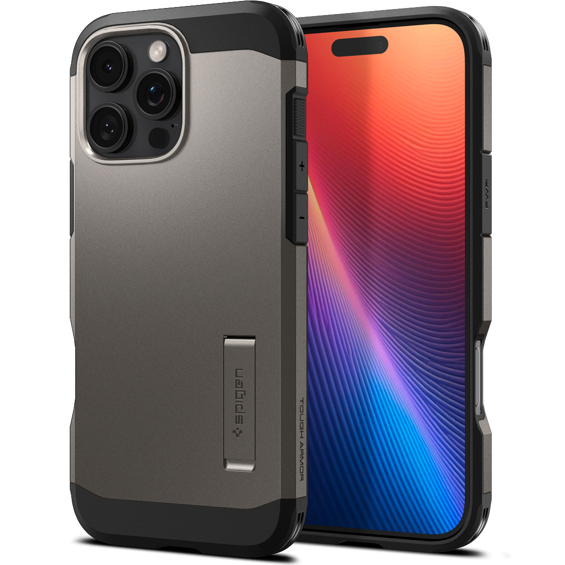 Handyhülle für iPhone 16 Pro, Spigen Tough Armor Mag mit MagSafe, Rotguss