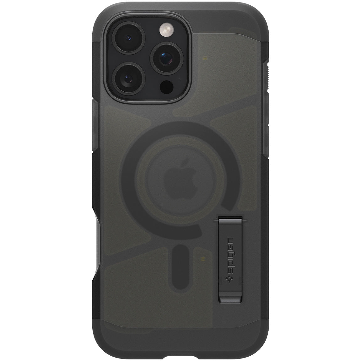 Handyhülle für iPhone 16 Pro Max, Spigen Tough Armor Mag mit MagSafe, Rauchfarben