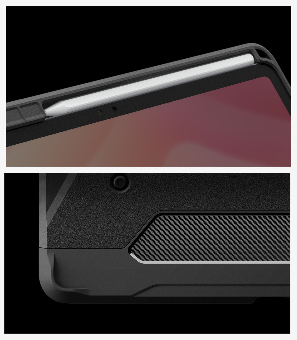 Schutzhülle für Galaxy Tab S12 Plus, Spigen Tough Armor Pro, Schwarz (7/16)