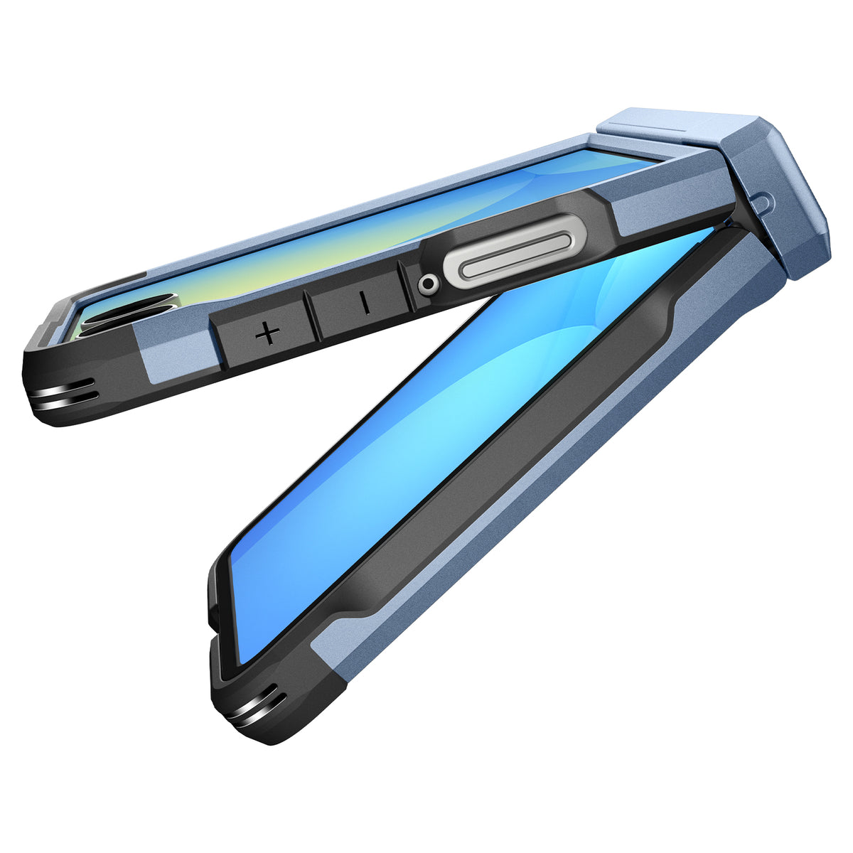 Handyhülle für Galaxy Z Flip7, Spigen Tough Armor Pro Mag mit MagSafe, Blau