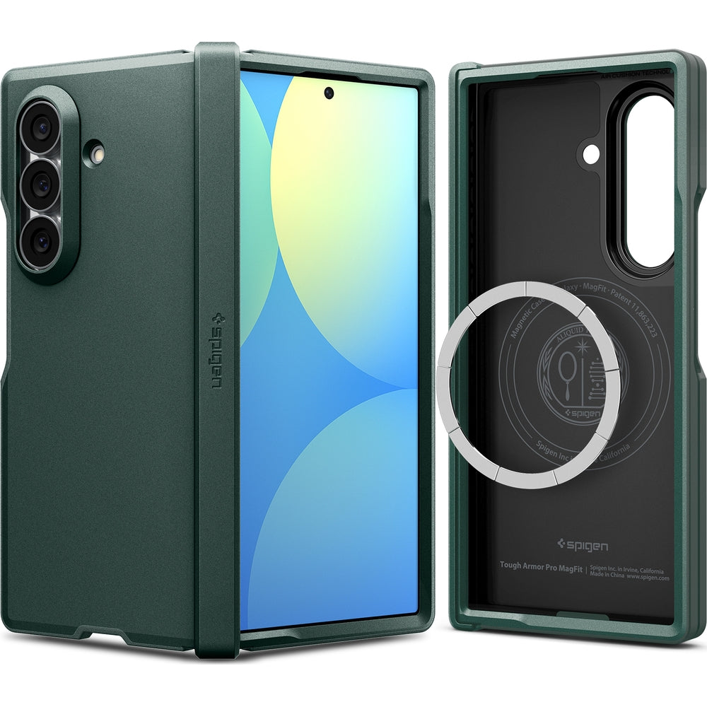 Handyhülle für Galaxy Z Fold8 Ultra, Spigen Tough Armor Pro Mag mit MagSafe, Grün