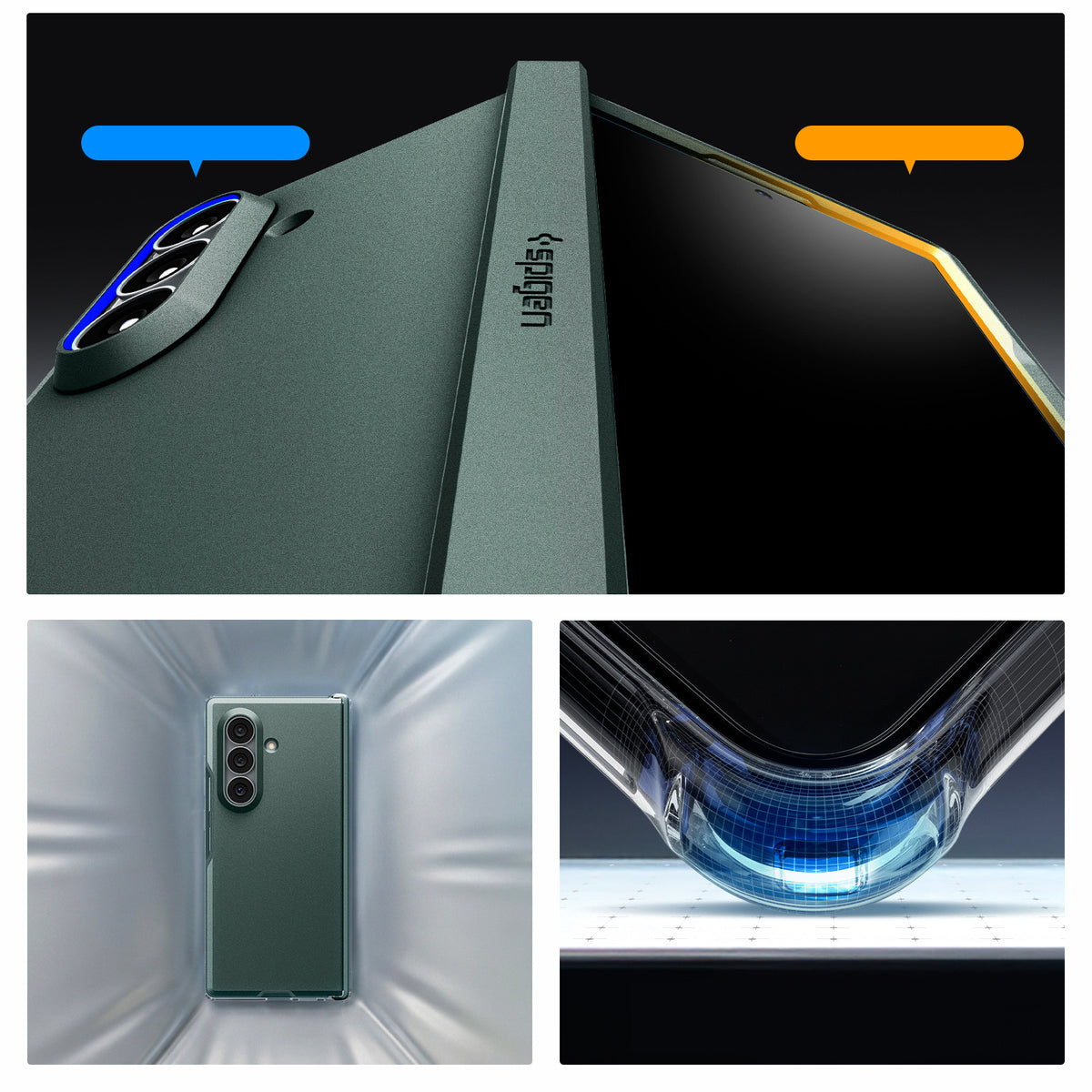 Handyhülle für Galaxy Z Fold8 Ultra, Spigen Tough Armor Pro Mag mit MagSafe, Grün