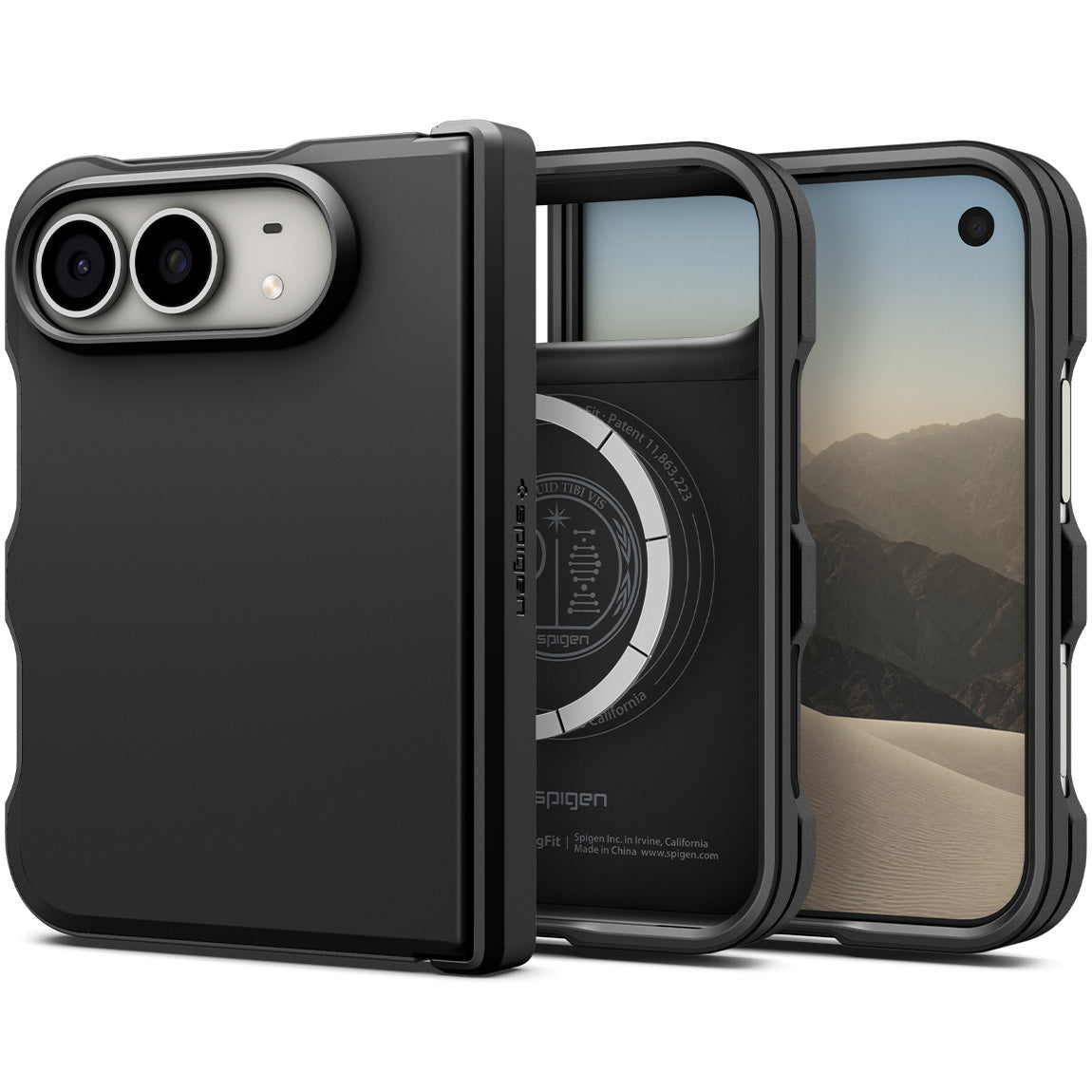 Handyhülle für iPhone Duo, Spigen Tough Armor Pro Mag mit MagSafe, Schwarz (1/15)