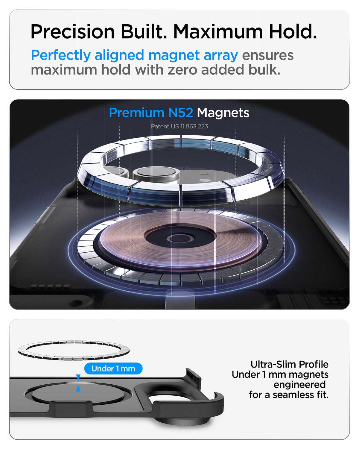 Handyhülle für iPhone Duo, Spigen Tough Armor Pro Mag mit MagSafe, Schwarz (3/15)