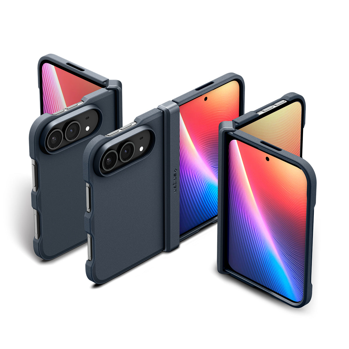 Handyhülle für iPhone Duo, Spigen Tough Armor Pro Mag mit MagSafe, Dunkelblau (9/15)