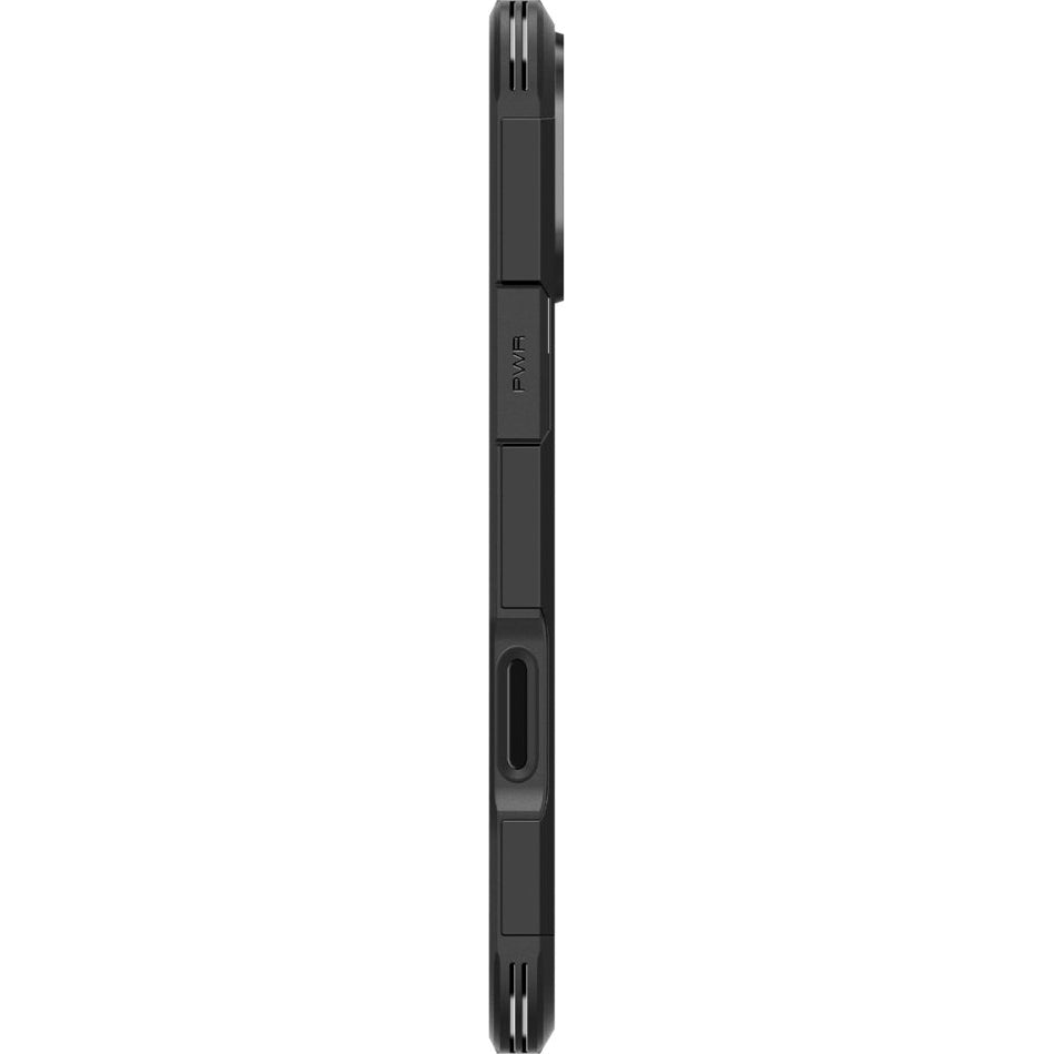 Handyhülle für iPhone 16 Pro, Spigen Tough Armor T Mag (CC) mit MagSafe, Schwarz