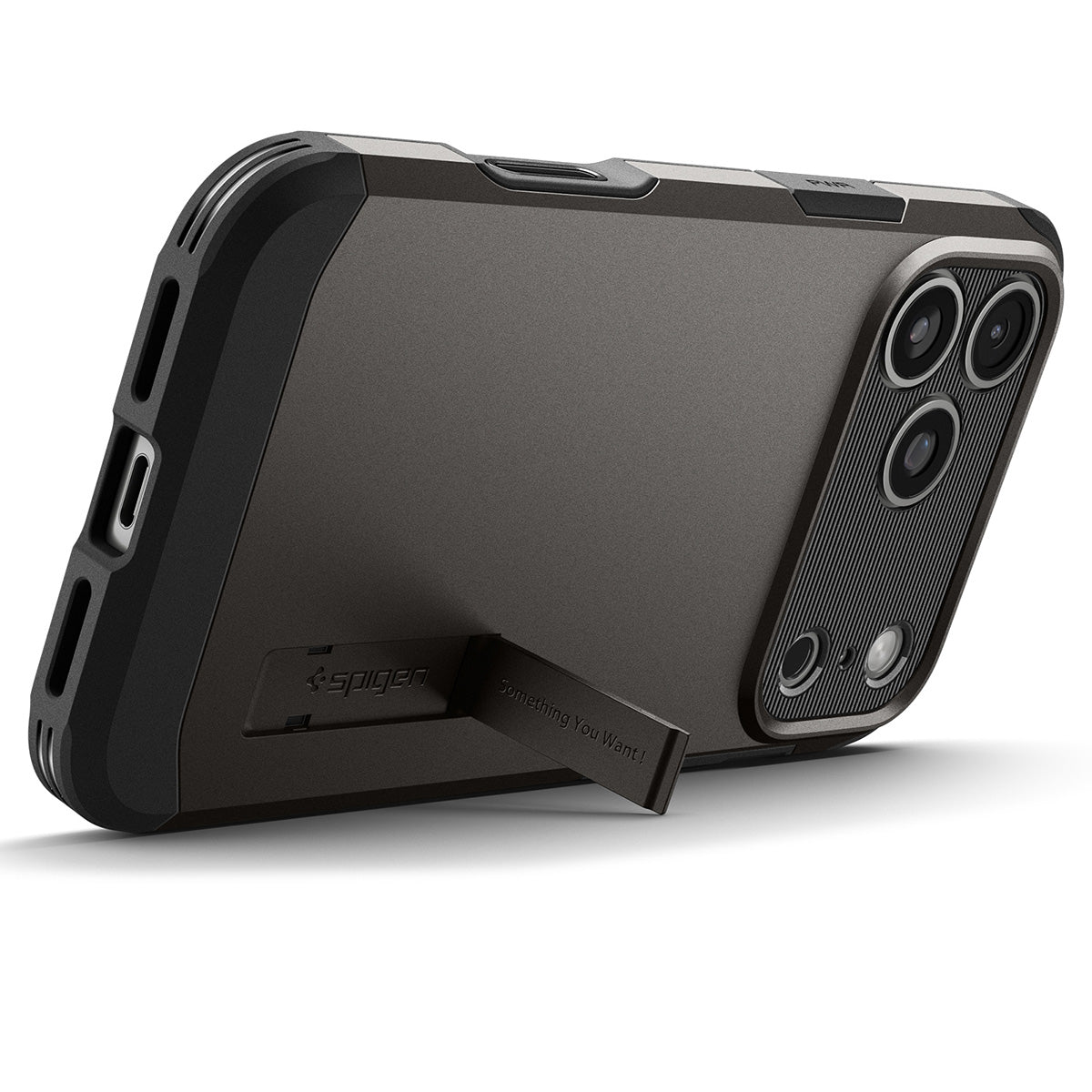 Handyhülle für iPhone 18 Pro, Spigen Tough Armor T Mag (CC) mit MagSafe, Grau-Schwarz (9/16)