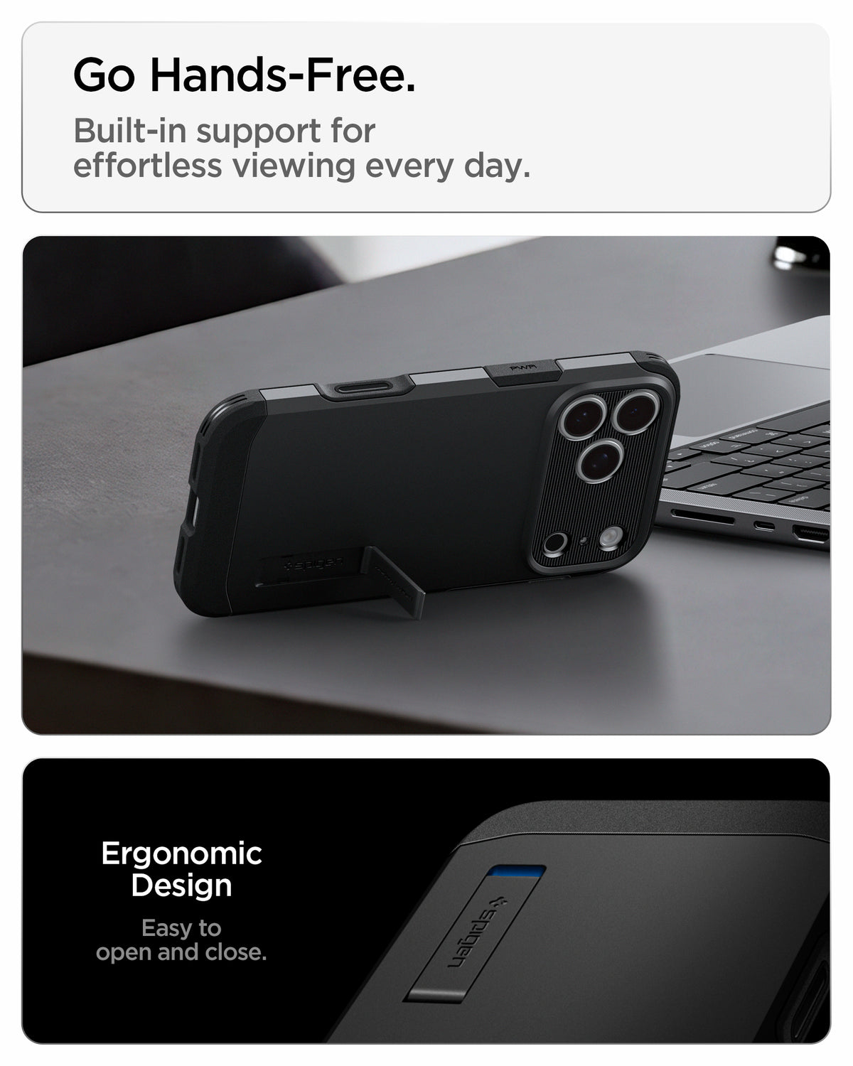 Handyhülle für iPhone 18 Pro Max, Spigen Tough Armor T Mag (CC) mit MagSafe, Schwarz (4/16)