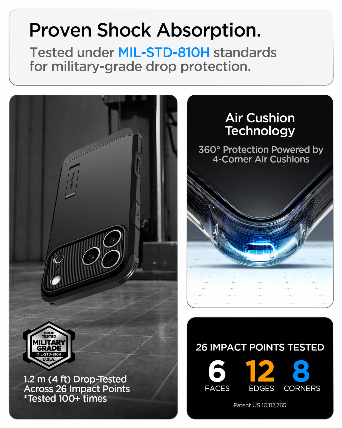 Handyhülle für iPhone 18 Pro Max, Spigen Tough Armor T Mag (CC) mit MagSafe, Schwarz (8/16)