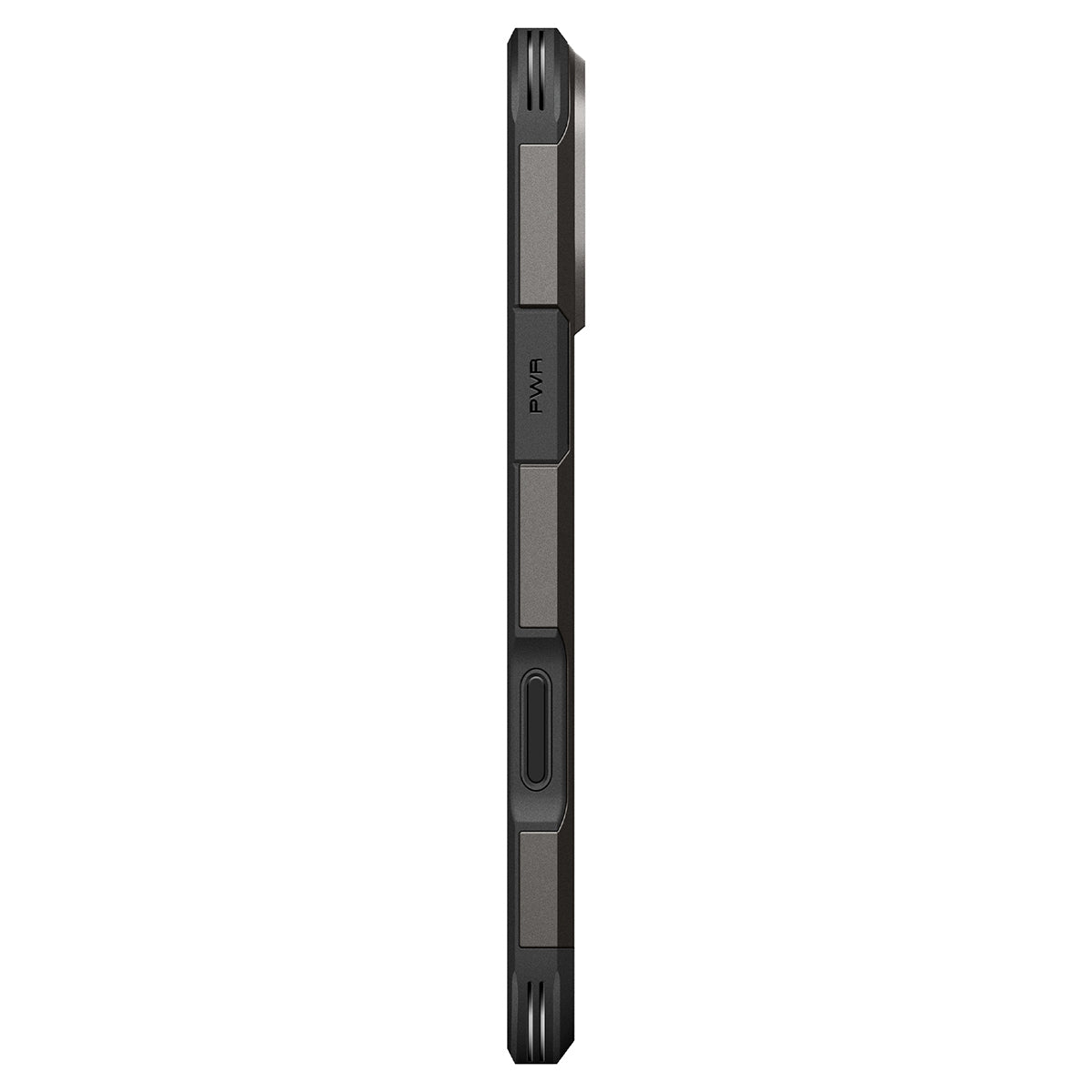 Handyhülle für iPhone 18 Pro Max, Spigen Tough Armor T Mag (CC) mit MagSafe, Grau-Schwarz (15/16)
