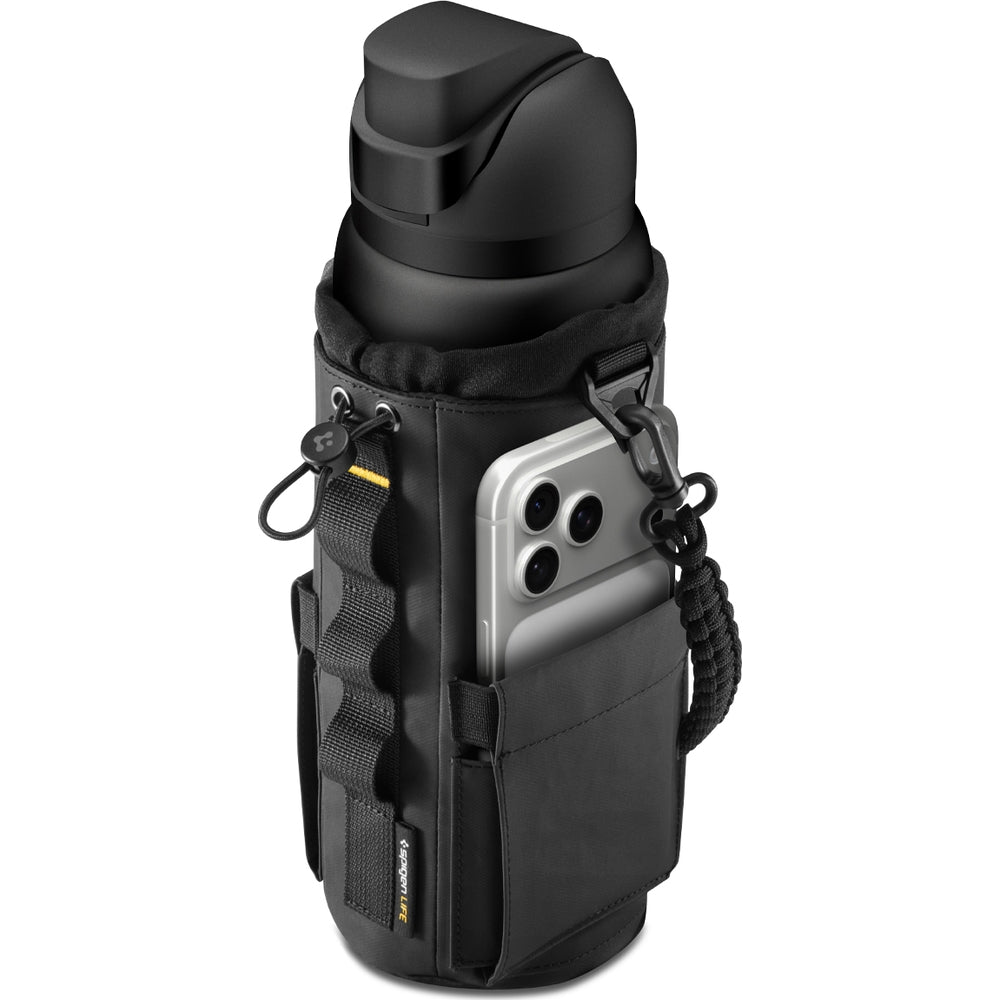 Magnetische Tasche für Flasche, Telefon, Schlüssel, Spigen Tumbler Holder Bag, Schwarz