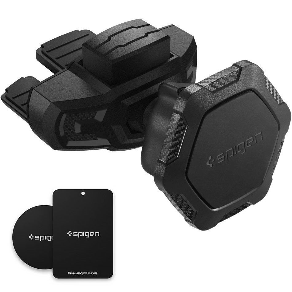 Auto Handyhalterung Spigen Kuel QS24 Magnethalterung für Smartphones, Schwarz