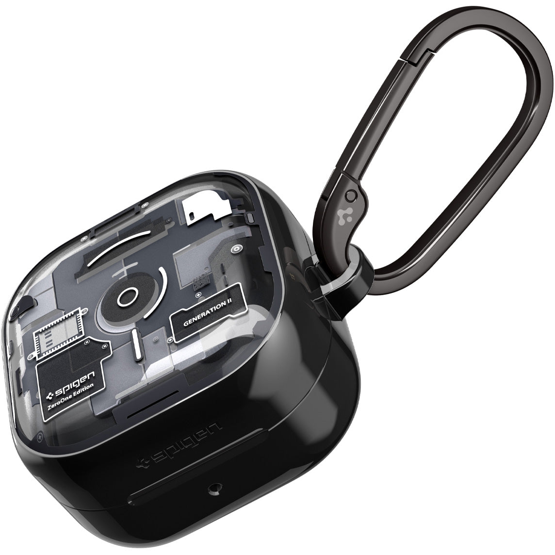 Schutzhülle für Galaxy Buds 4 / 4 Pro, Spigen Ultra Hybrid, Rauchfarben-Grau (Zero One)