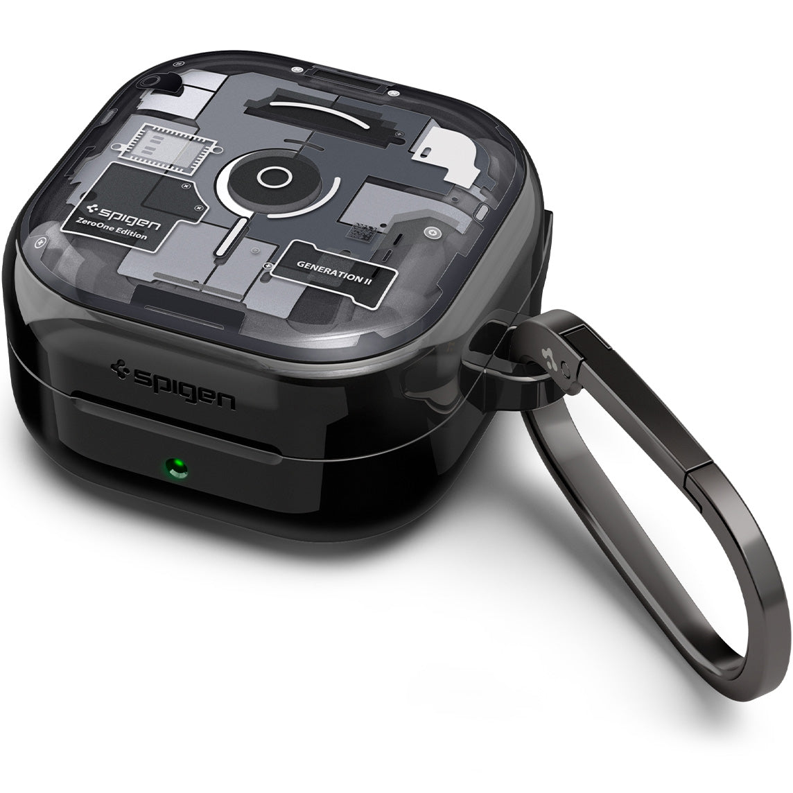 Schutzhülle für Galaxy Buds 4 / 4 Pro, Spigen Ultra Hybrid, Rauchfarben-Grau (Zero One)