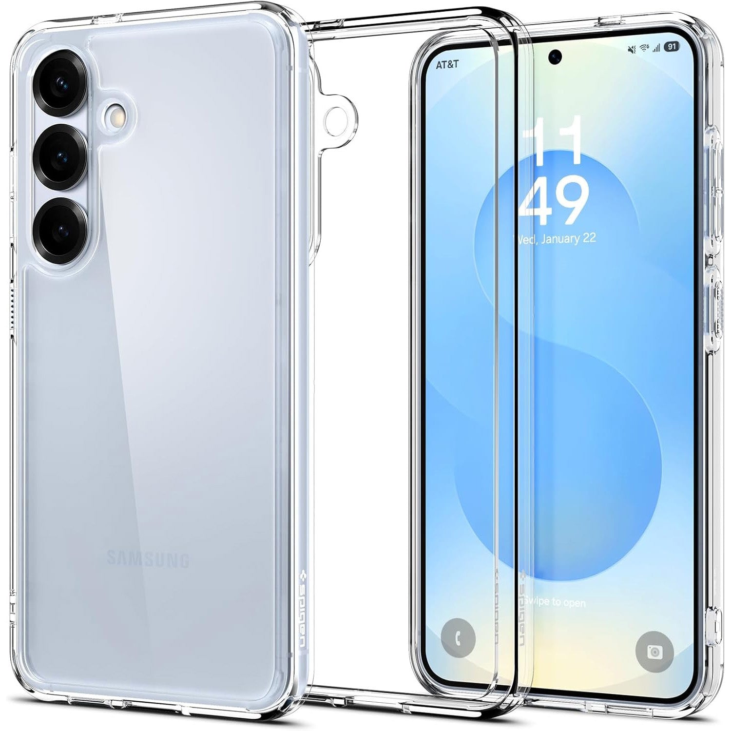 Handyhülle für Galaxy S25 Plus, Spigen Ultra Hybrid, Transparent