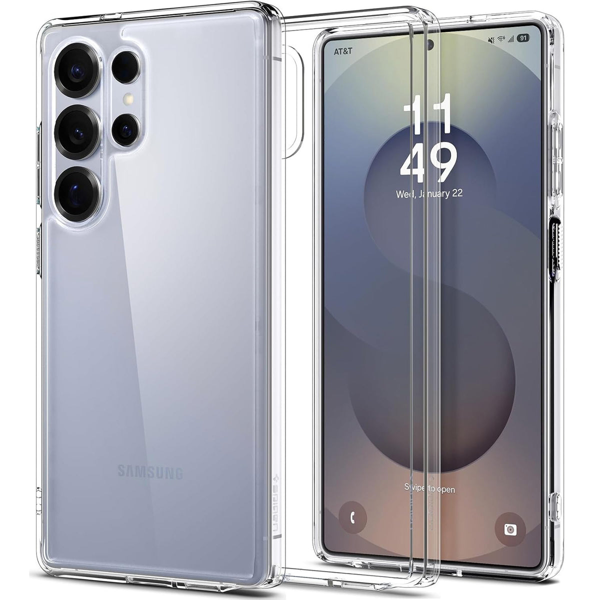 Handyhülle für Galaxy S25 Ultra, Spigen Ultra Hybrid, Transparent
