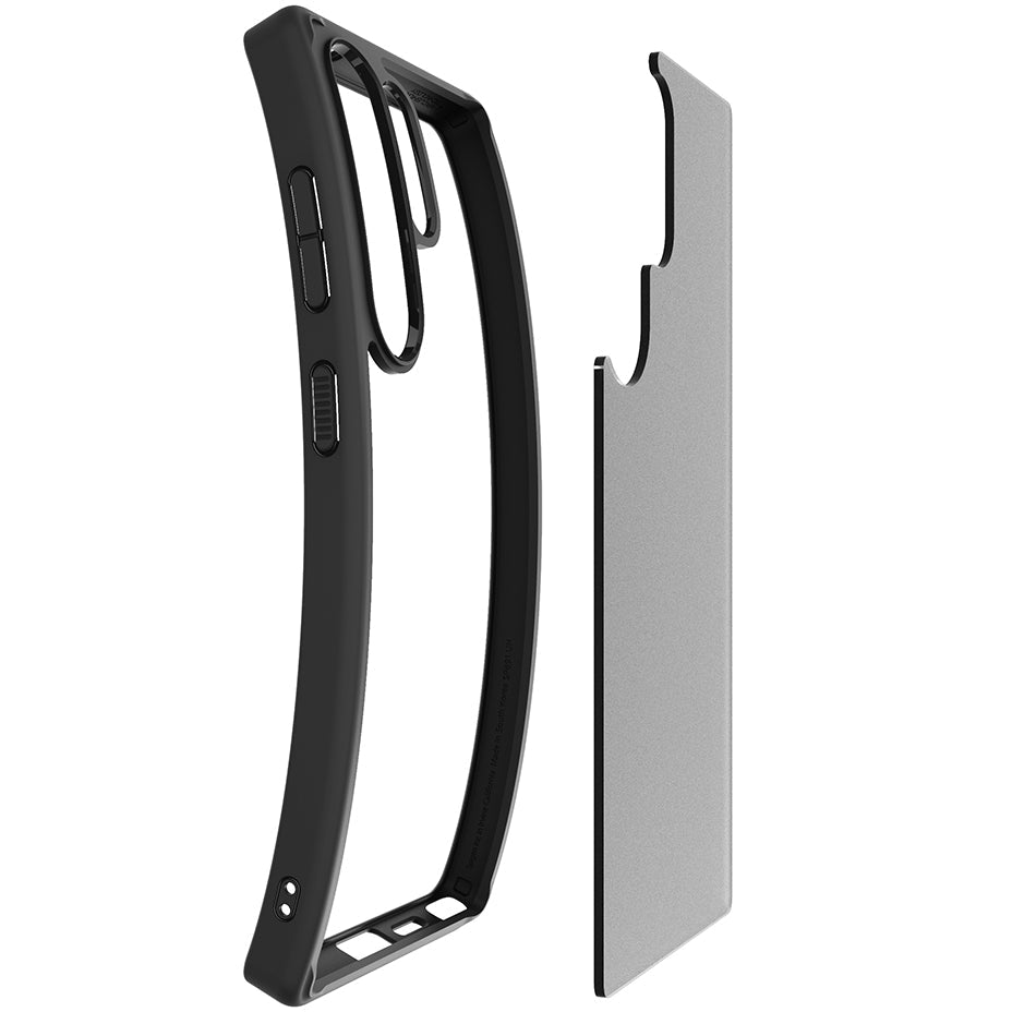 Handyhülle für Galaxy S25 Ultra, Spigen Ultra Hybrid, Durchscheinend-Schwarz