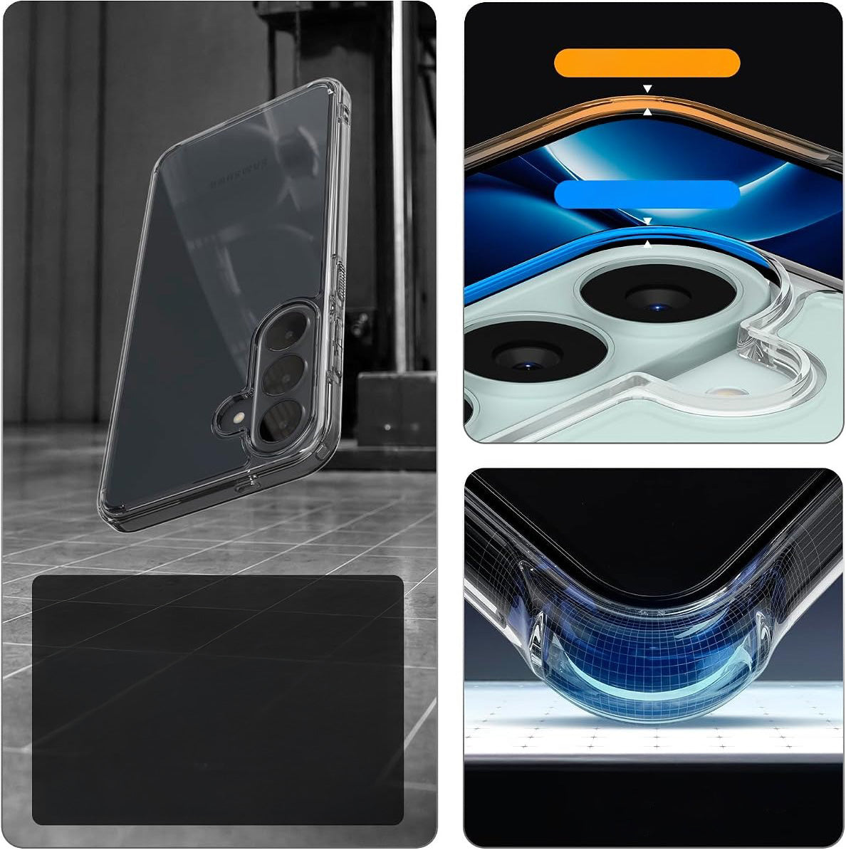 Handyhülle für Galaxy S26 FE, Spigen Ultra Hybrid, Transparent
