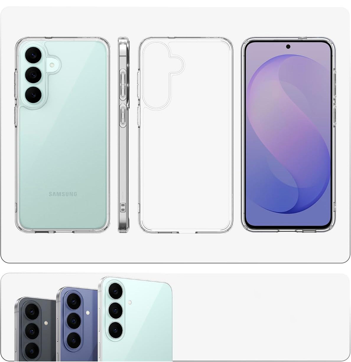 Handyhülle für Galaxy S26 FE, Spigen Ultra Hybrid, Transparent
