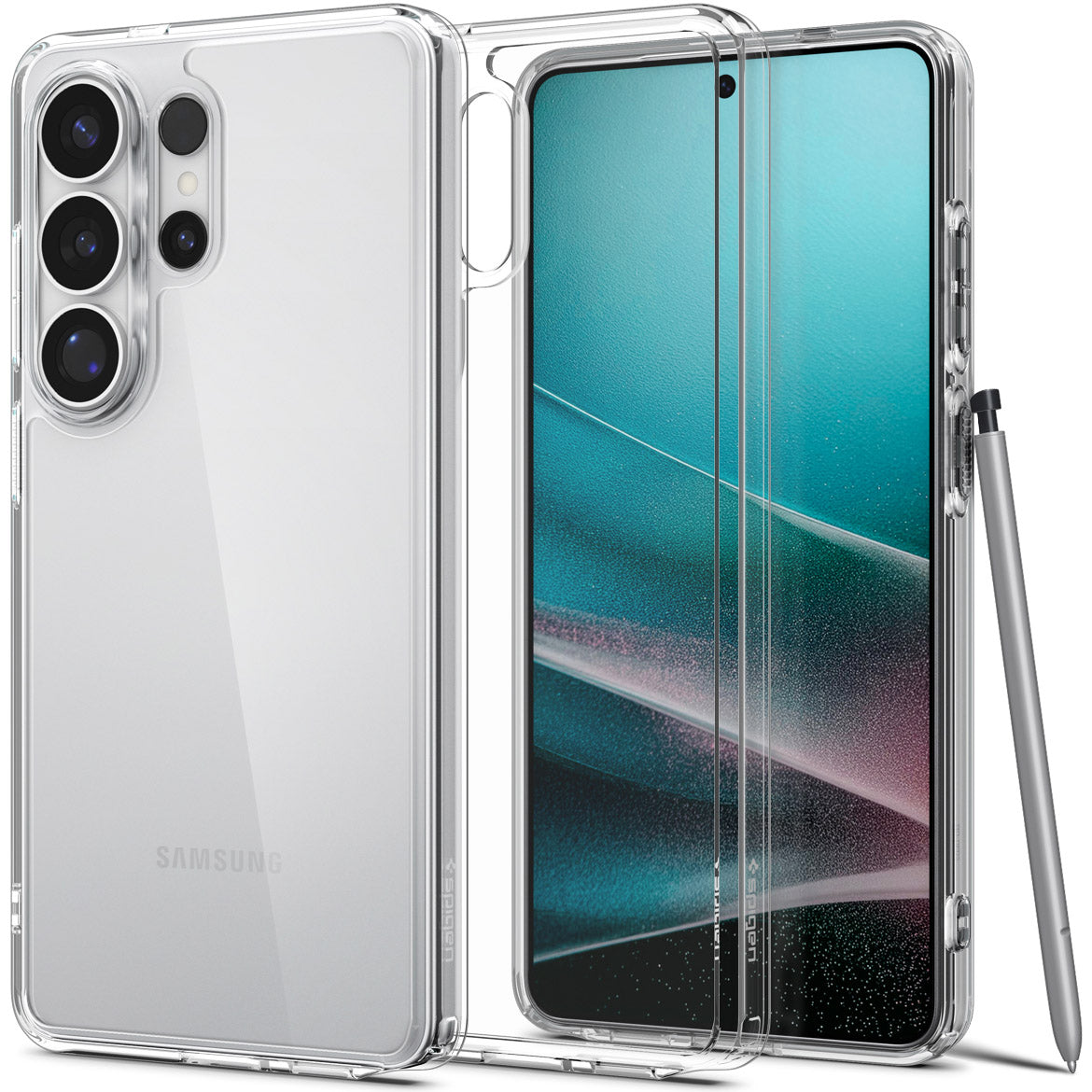 Handyhülle für Galaxy S26 Ultra, Spigen Ultra Hybrid, Transparent