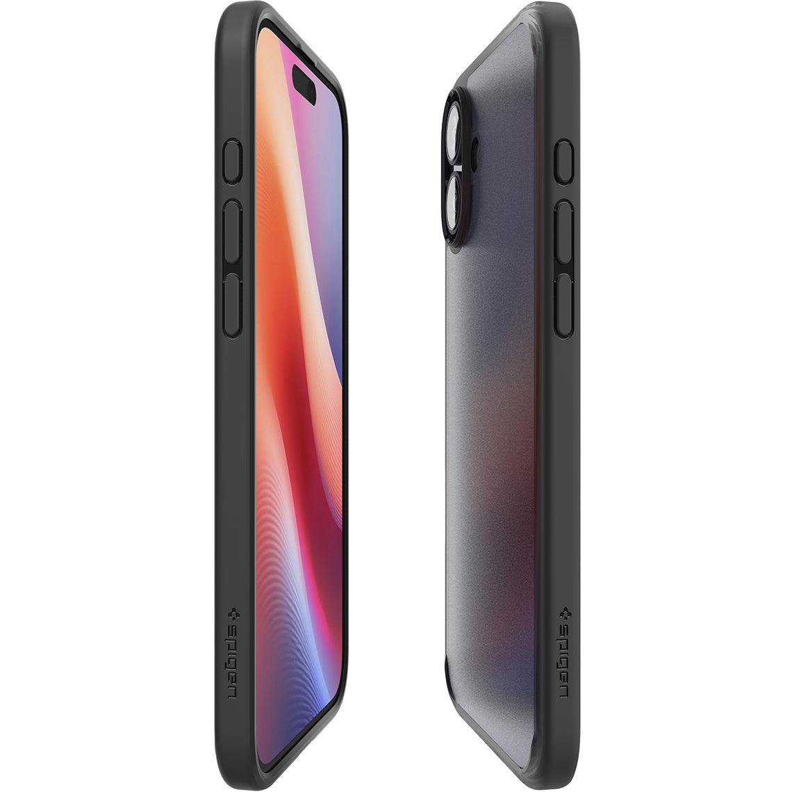 Handyhülle für iPhone 16, Spigen Ultra Hybrid, Durchscheinend-Schwarz