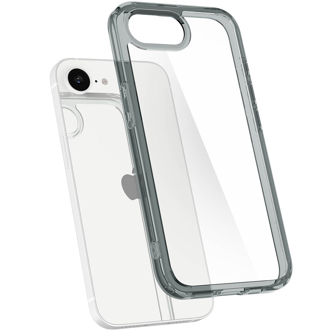 Handyhülle für iPhone 17e / 16e, Spigen Ultra Hybrid, Transparent-Rauchfarben