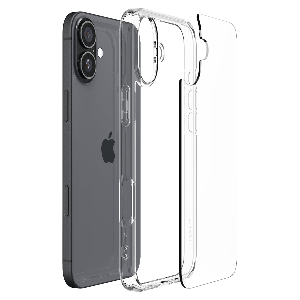 Handyhülle für iPhone 16 Plus, Spigen Ultra Hybrid, Transparent