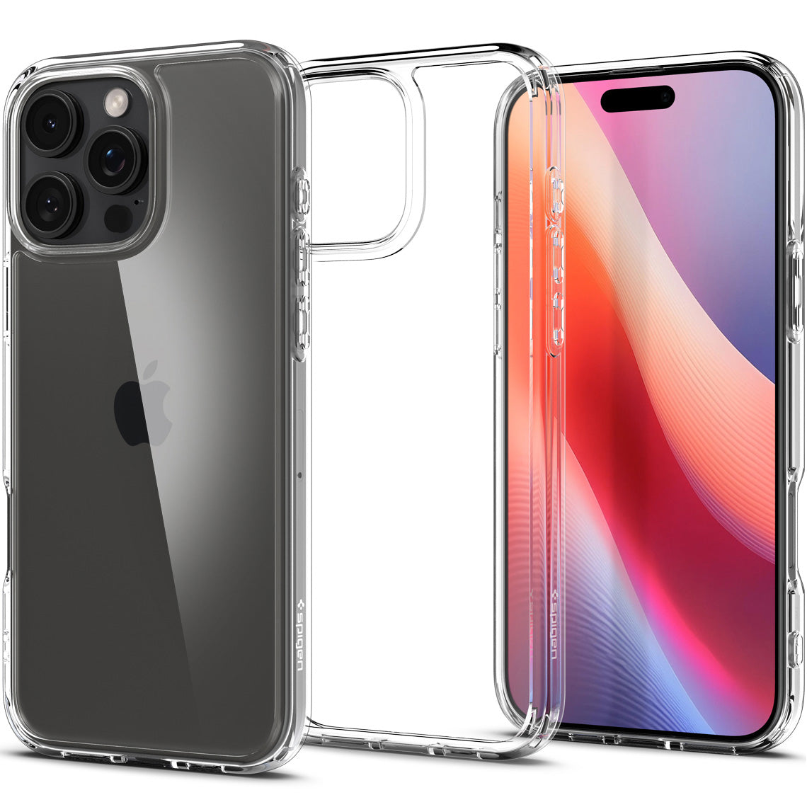 Handyhülle für iPhone 16 Pro, Spigen Ultra Hybrid, Transparent