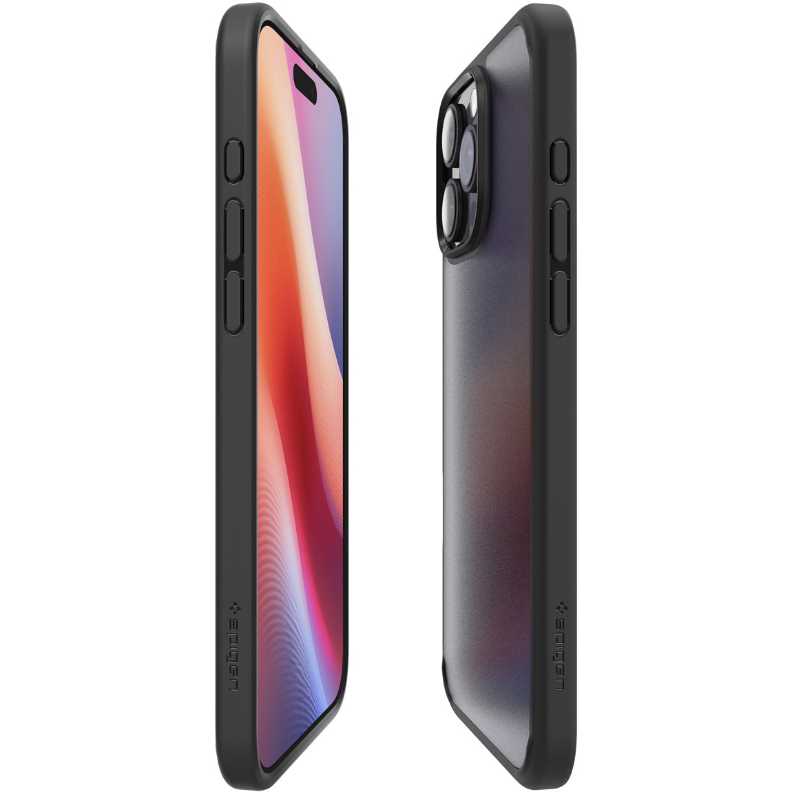Handyhülle für iPhone 16 Pro, Spigen Ultra Hybrid, Durchscheinend-Schwarz