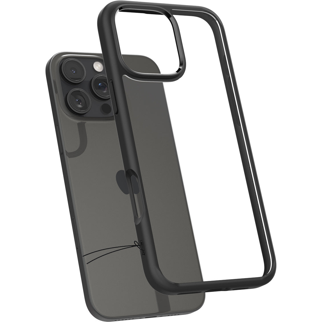 Handyhülle für iPhone 16 Pro Max, Spigen Ultra Hybrid, Transparent-Schwarz
