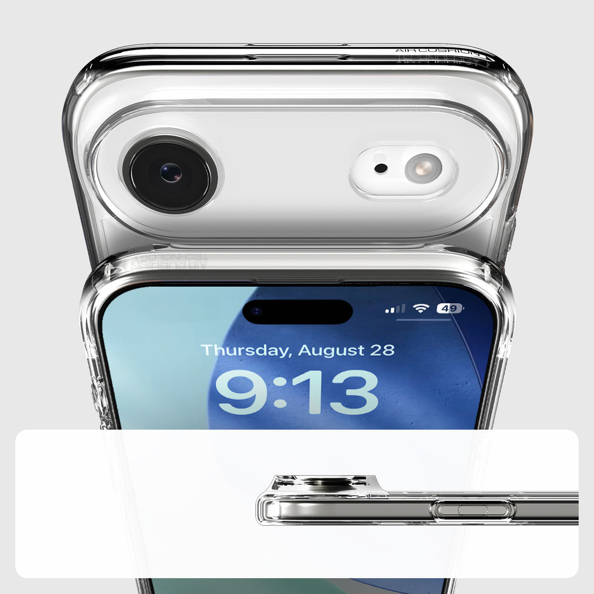Handyhülle für iPhone Air, Spigen Ultra Hybrid, Transparent