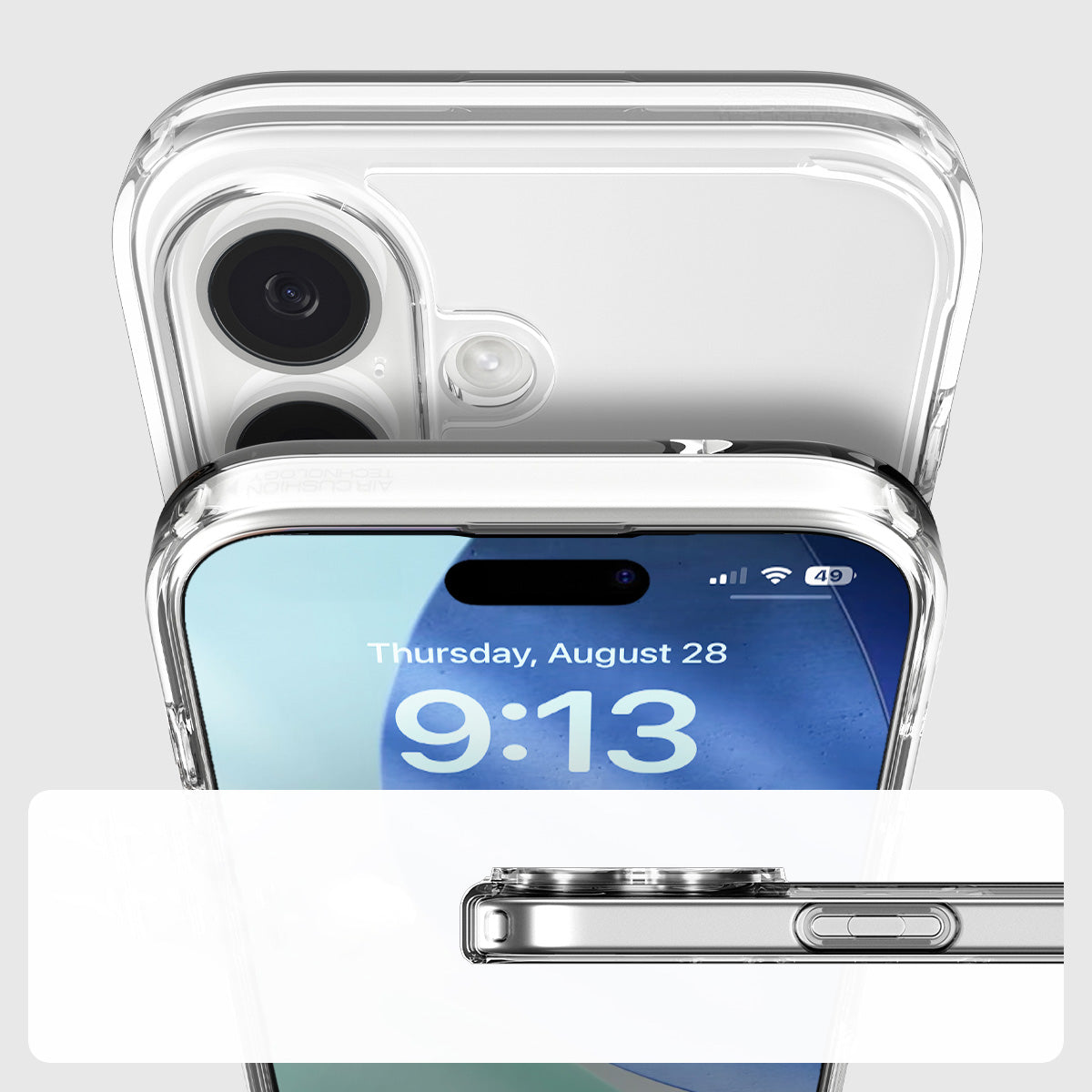 Handyhülle für iPhone 17, Spigen Ultra Hybrid, Transparent