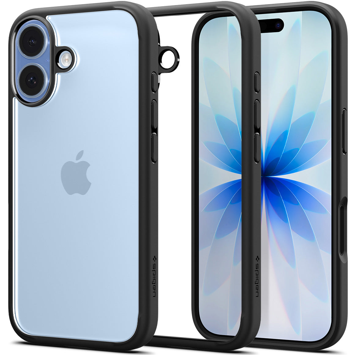 Handyhülle für iPhone 17, Spigen Ultra Hybrid, Transparent-Schwarz