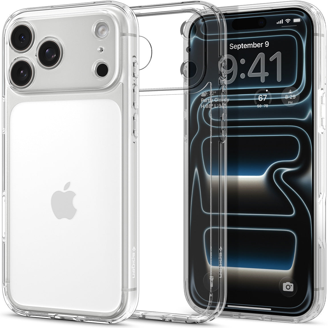 Handyhülle für iPhone 17 Pro, Spigen Ultra Hybrid, Transparent