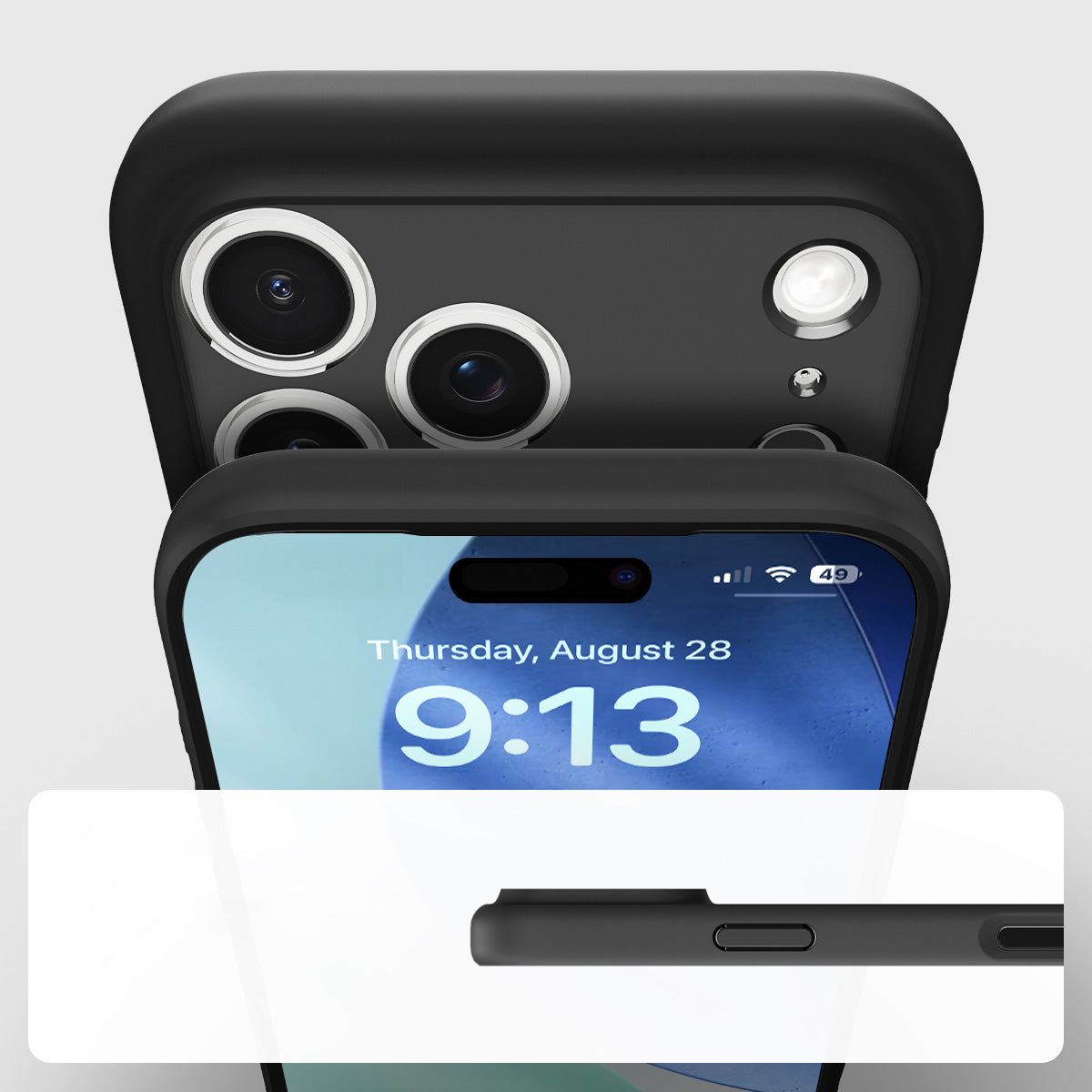 Handyhülle für iPhone 17 Pro, Spigen Ultra Hybrid, Transparent-Schwarz