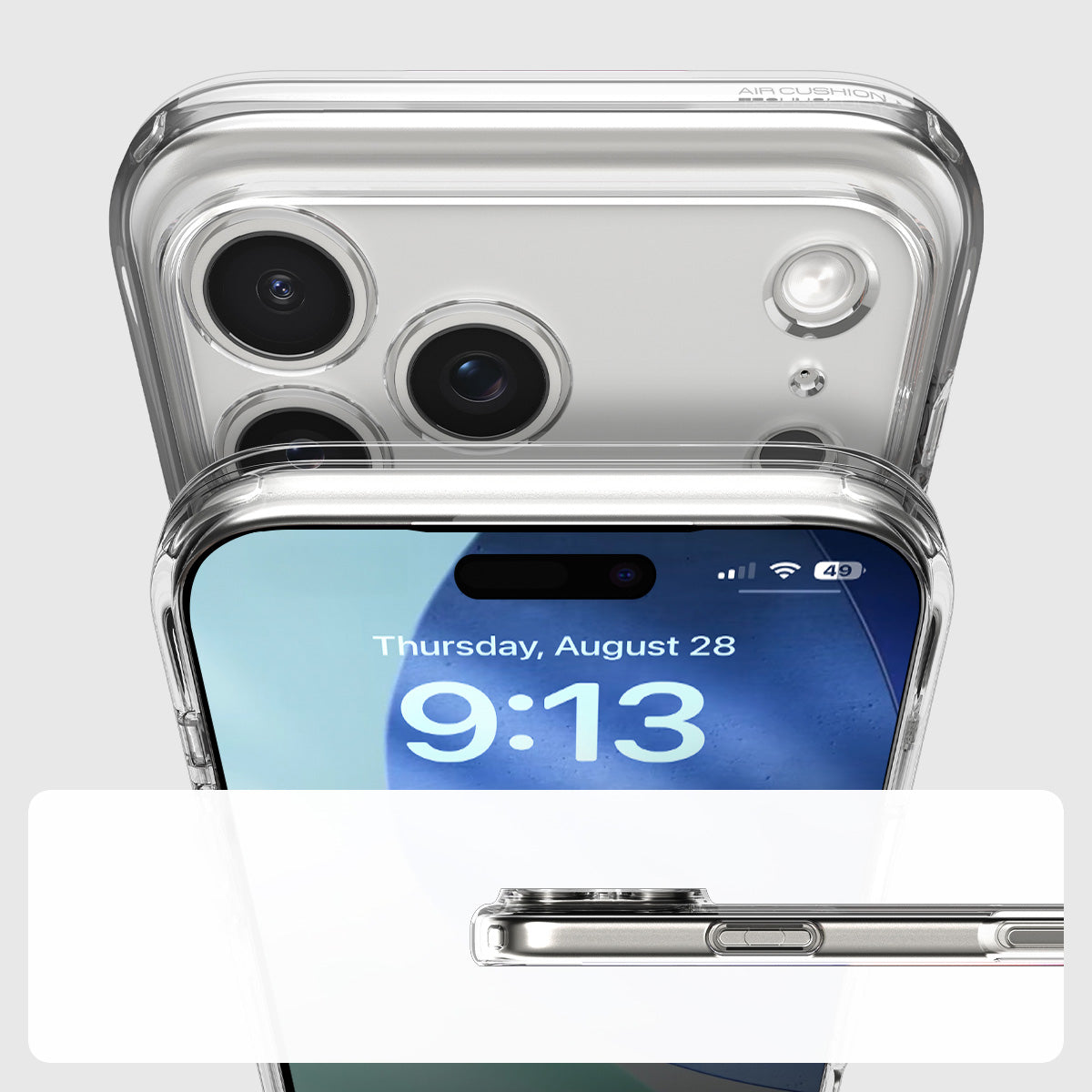 Handyhülle für iPhone 17 Pro Max, Spigen Ultra Hybrid, Transparent