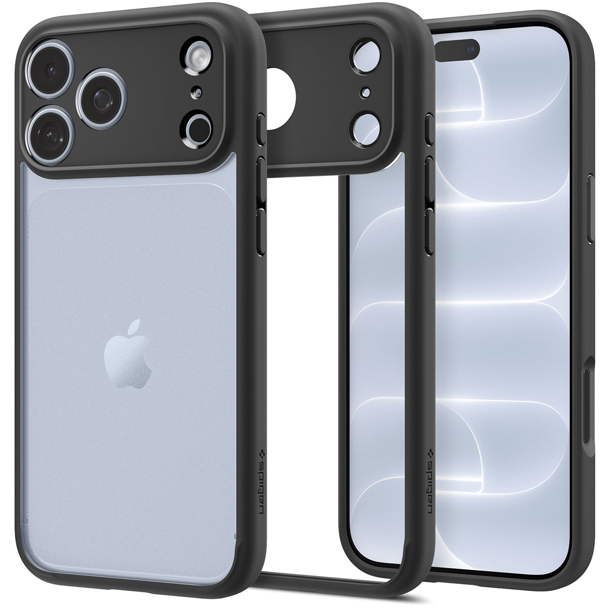 Handyhülle für iPhone 18 Pro, Spigen Ultra Hybrid, Transparent-Schwarz (1/13)