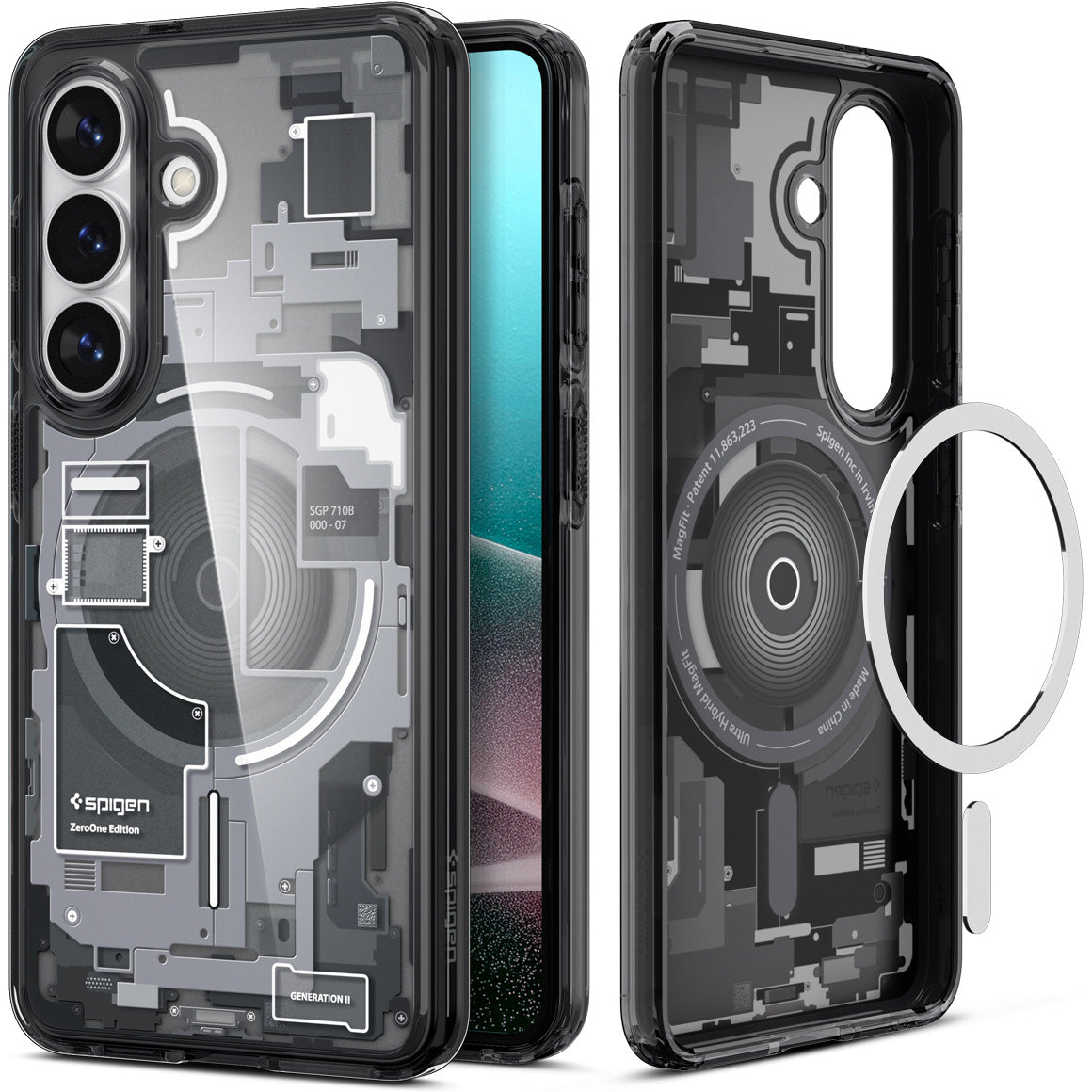 Handyhülle für Galaxy S26 Plus, Spigen Ultra Hybrid Mag mit MagSafe, Rauchfarben-Grau (Zero One)