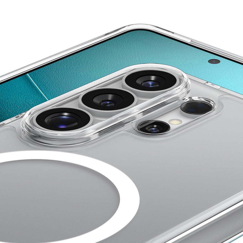 Handyhülle für Galaxy S26 Ultra, Spigen Ultra Hybrid Mag mit MagSafe, Transparent-Weiß