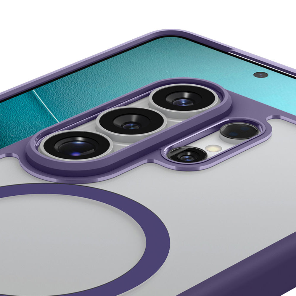 Handyhülle für Galaxy S26 Ultra, Spigen Ultra Hybrid Mag mit MagSafe, Transparent-Violett