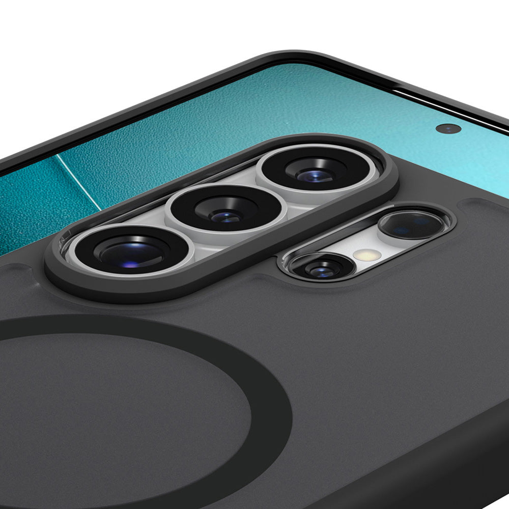 Handyhülle für Galaxy S26 Ultra, Spigen Ultra Hybrid Mag mit MagSafe, Durchscheinend-Schwarz