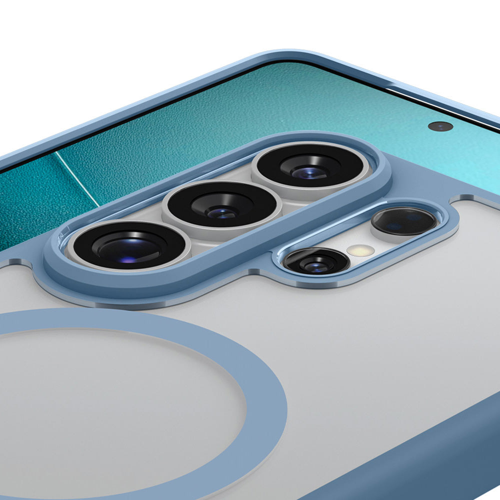 Handyhülle für Galaxy S26 Ultra, Spigen Ultra Hybrid Mag mit MagSafe, Transparent-Blau