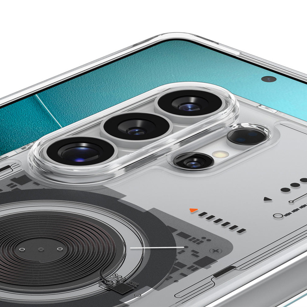 Handyhülle für Galaxy S26 Ultra, Spigen Ultra Hybrid Mag mit MagSafe, Transparent-Gemustert (Neo One)