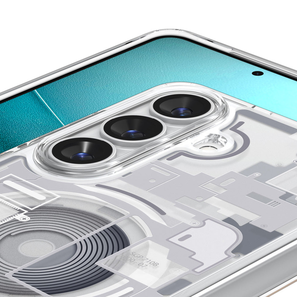 Handyhülle für Galaxy S26, Spigen Ultra Hybrid Mag mit MagSafe, Weiß-Grau (Zero One)
