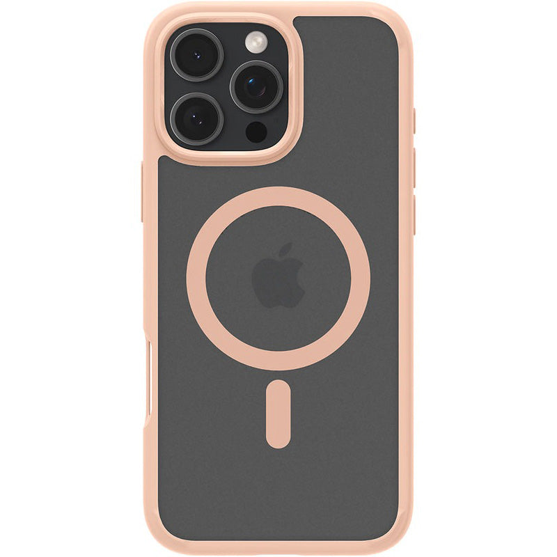 Handyhülle für iPhone 16 Pro, Spigen Ultra Hybrid Mag mit MagSafe, Durchscheinend-Rosa