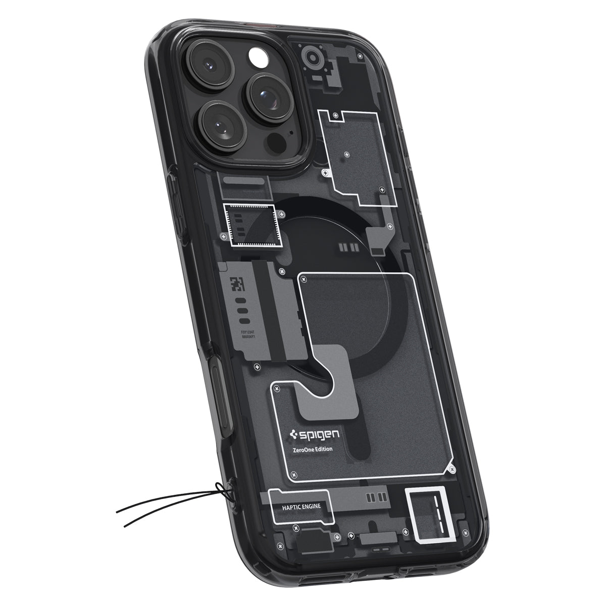 Handyhülle für iPhone 16 Pro, Spigen Ultra Hybrid Mag mit MagSafe, Rauchfarben-Grau (Zero One)